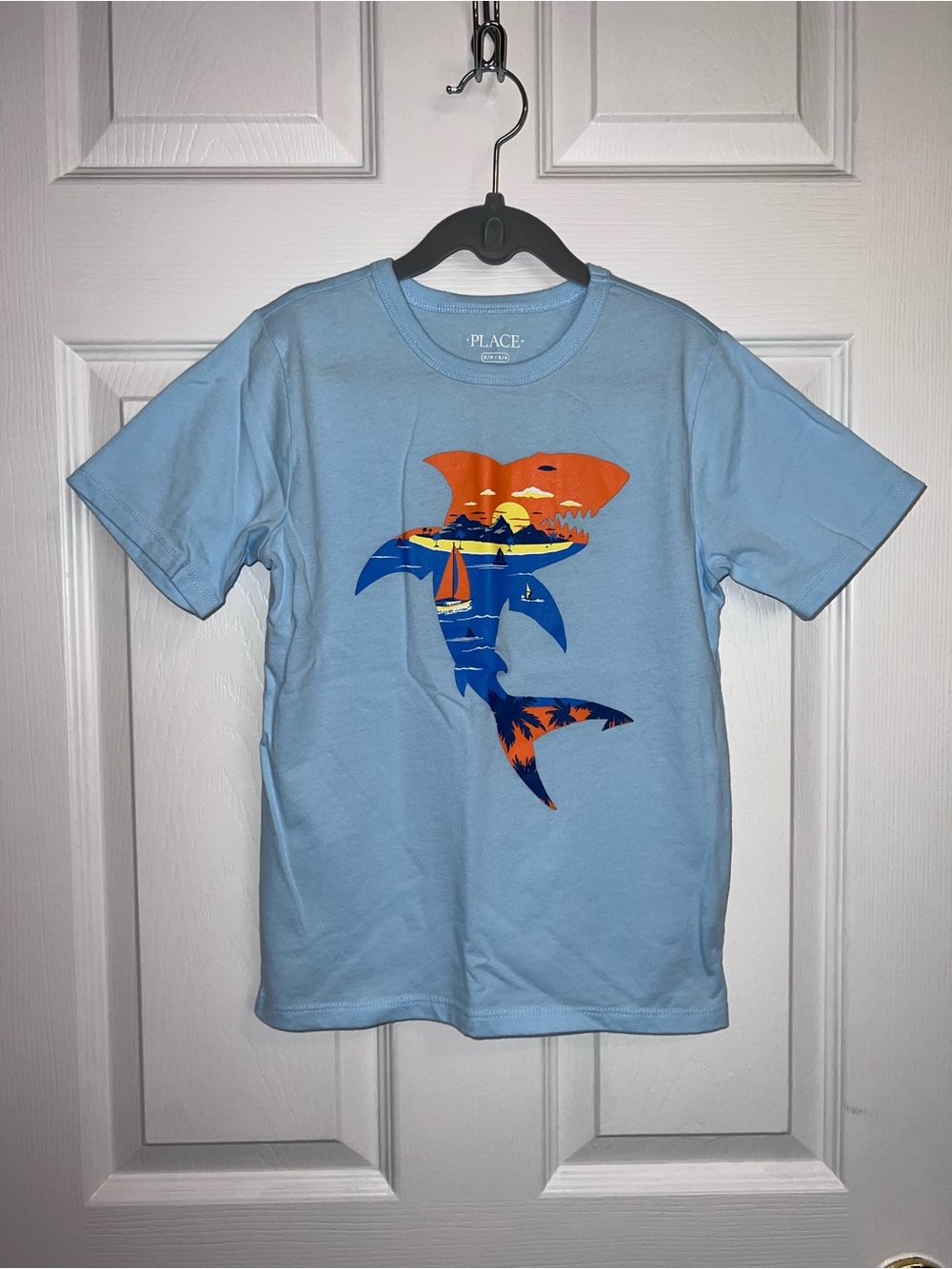 Kids 5/6 Shark Graphic T-Shirt